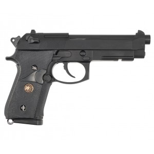 Страйкбольный пистолет WE Beretta M92F CO2, черный, Weaver, WE-M008-M9A1-CO2